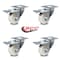 Service Caster 3 Inch Nylon Wheel Swivel Top Plate Caster Set with Total Lock Brake SCC SCC-TTL20S314-NYS-4 - alternate 2